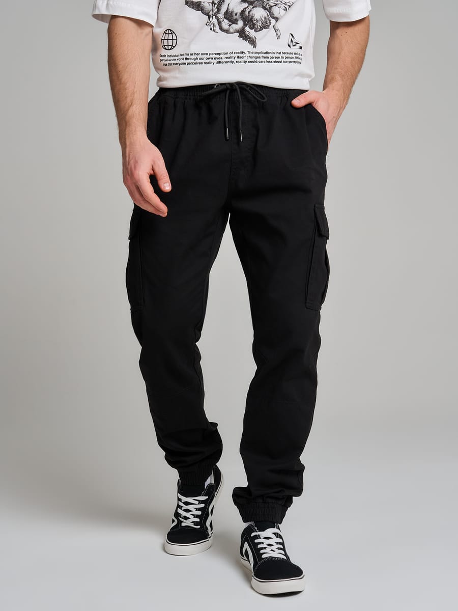 Брюки карго на резинке