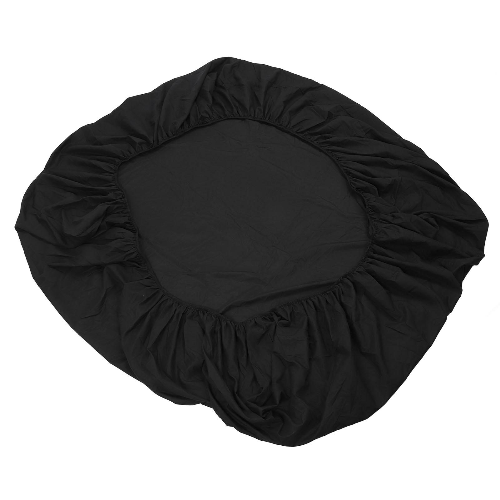 Простыня на резинке Моющаяся Однотонная Простыня Дышащий Наматрасник на резинке для Спальни Черный 180x200cm